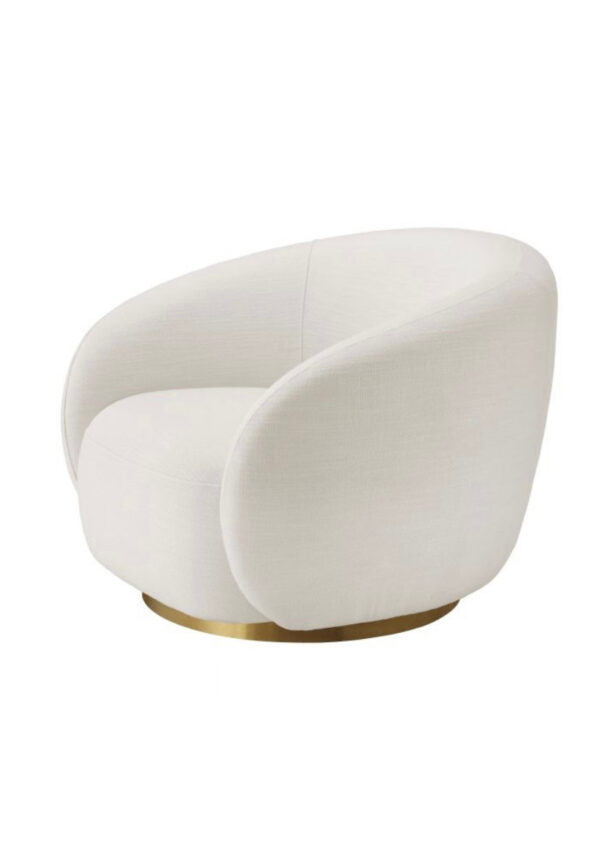 Cream Swivel Chair - Image 3