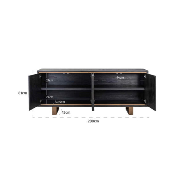 Hunter 4 door sideboard - Image 3