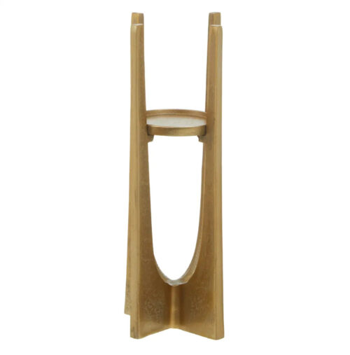 Large Gold Finish Candle Holder