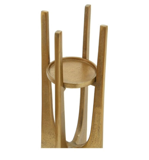Large Gold Finish Candle Holder - Image 3