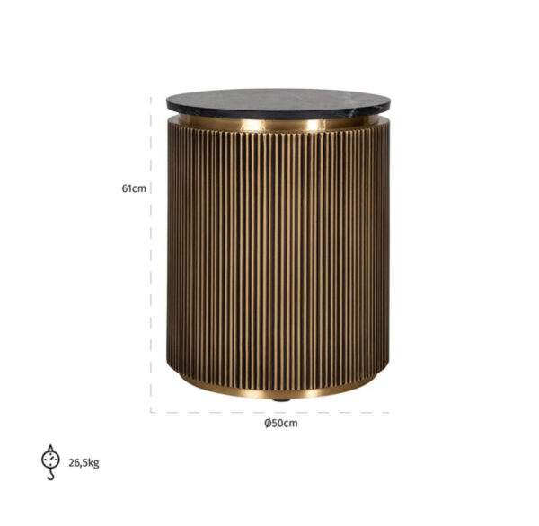 Gold & Marble Side Table - Image 2