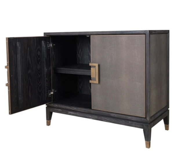 Faux Leather 2 Door Sideboard - Image 4