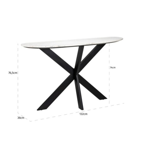 Trocadero White Cosole table - Image 2