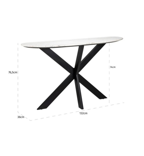 Trocadero White Cosole table - Image 2
