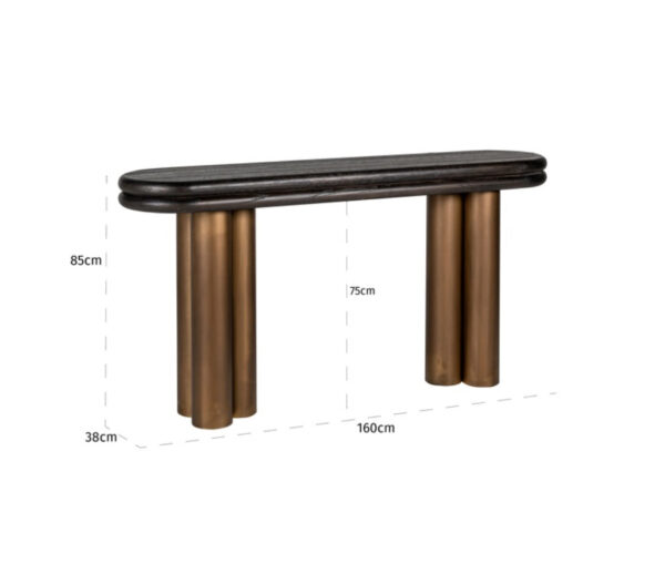 Macron Black Rustic Console table - Image 2