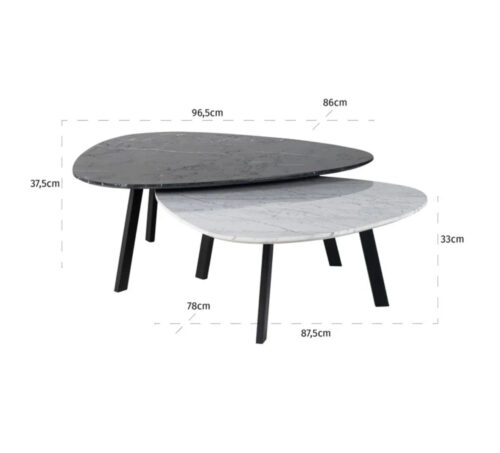 Trocadero set of 2 coffee tables - Image 2