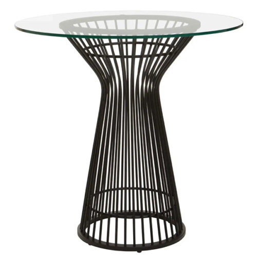 Round Matte Black Dining table - Image 2