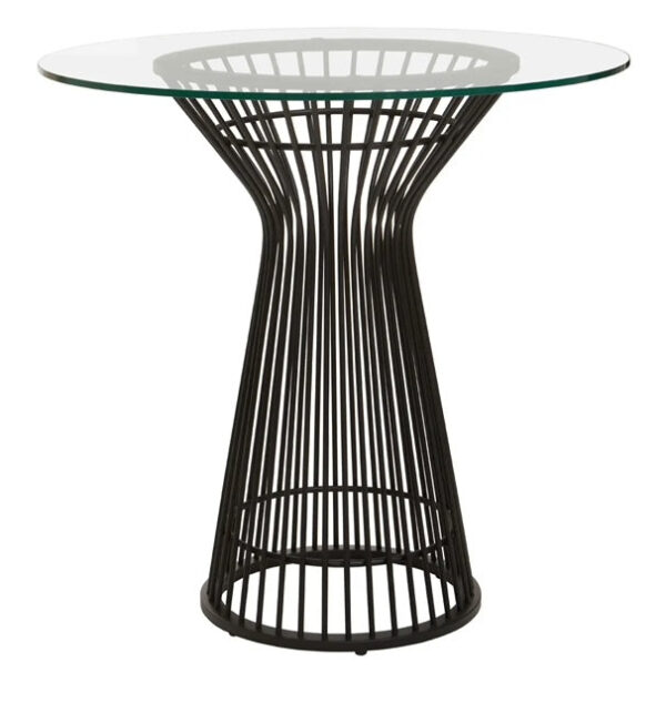 Round Matte Black Dining table - Image 2
