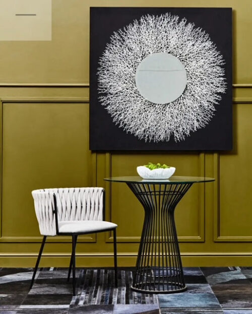Round Matte Black Dining table - Image 4