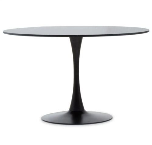 Round Black large dining table - Image 2