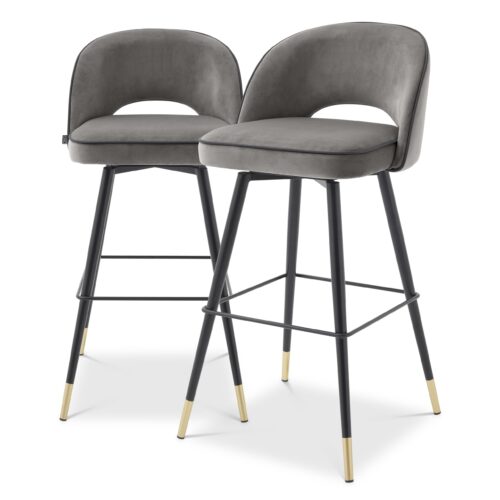 Dark Grey Bar Stool (set of 2) - Image 2