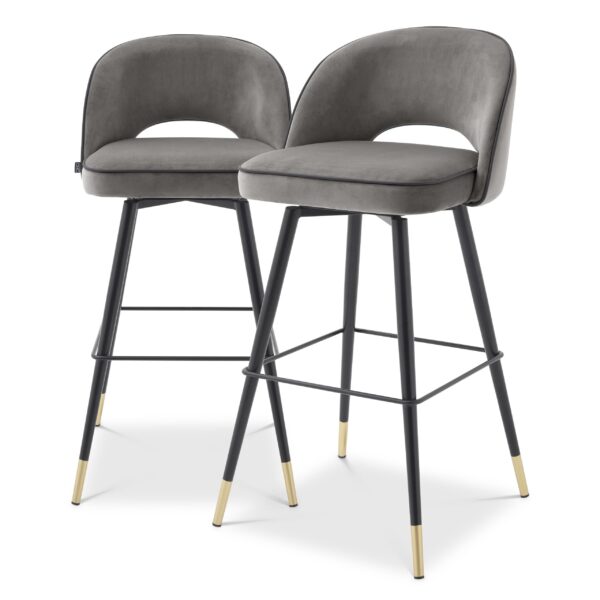 Dark Grey Bar Stool (set of 2) - Image 2