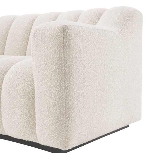 Curved Cream Boucle sofa - Image 3