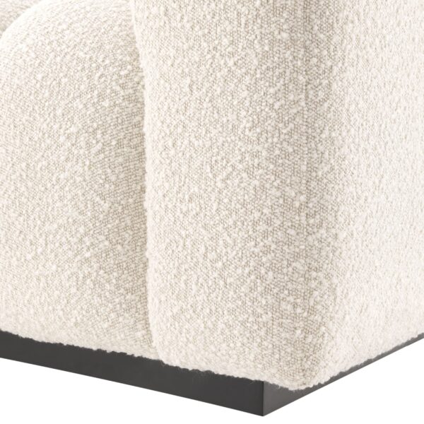 Curved Cream Boucle sofa - Image 2