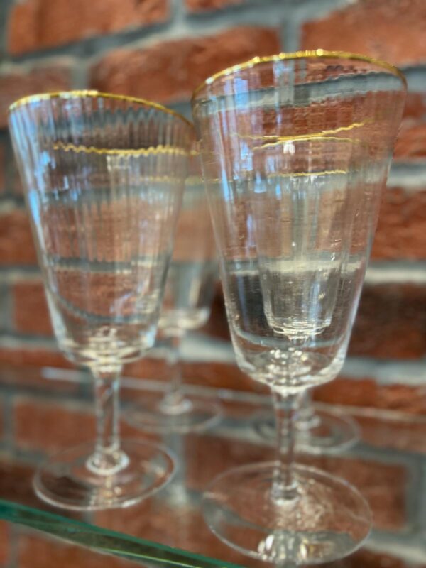 Gold Rim Wine Glass
