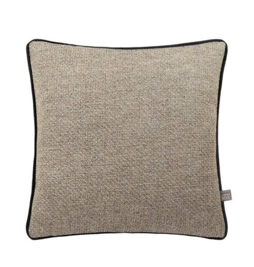 Gold Shimmer Cushion With Black Piping - Image 2