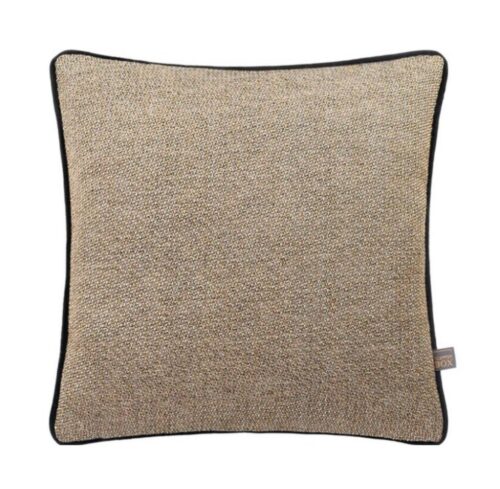Gold Shimmer Cushion With Black Piping - Image 3