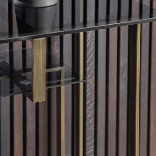 Thor Glass & Brass Console Table - Image 5