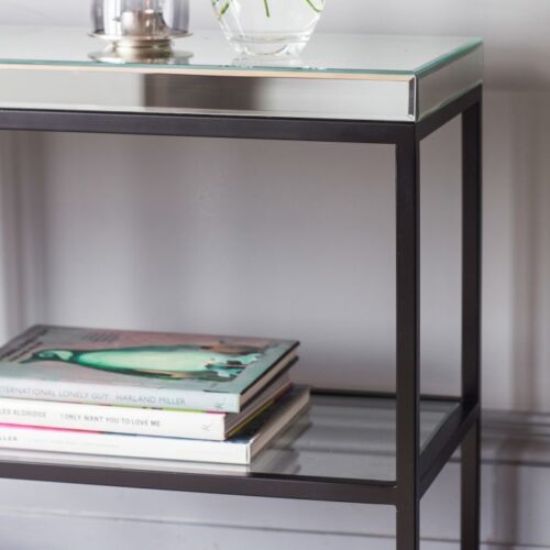 Pip Mirror & Metal Black Console - Image 4
