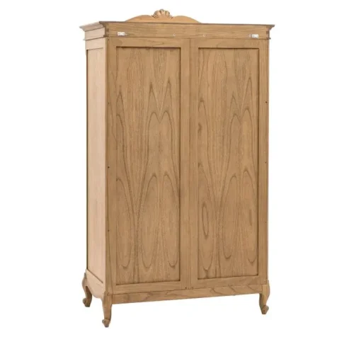 Weathered Finish Mindy Wood 2 Door Wardrobe - French Chic - Image 6