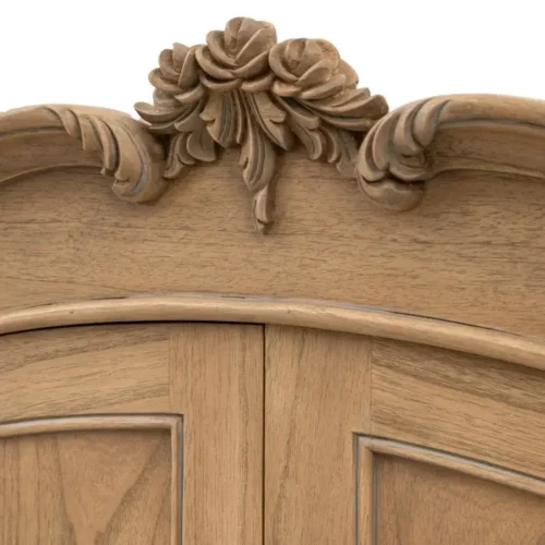 Weathered Finish Mindy Wood 2 Door Wardrobe - French Chic - Image 7
