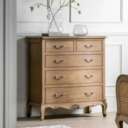 Weathered Finish Mindy Wood Chest Of Drawers - French Chic - Image 3