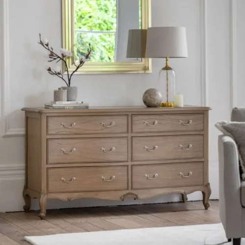 Weathered Finish Mindy Wood Chest Of Drawers - French Chic - Image 2
