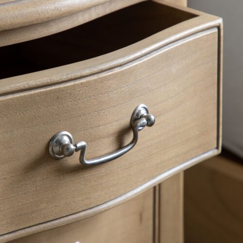 Weathered Finish Mindy Wood Bedside Drawers/Table - French Chic - Image 4