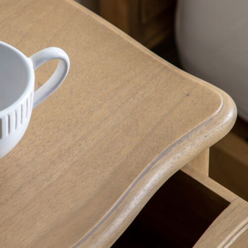 Weathered Finish Mindy Wood Bedside Drawers/Table - French Chic - Image 6