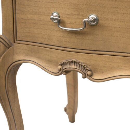 Weathered Finish Mindy Wood Bedside Drawers/Table - French Chic - Image 5