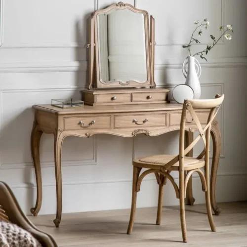Weathered Finish Mindy Wood Dressing Table - Image 2