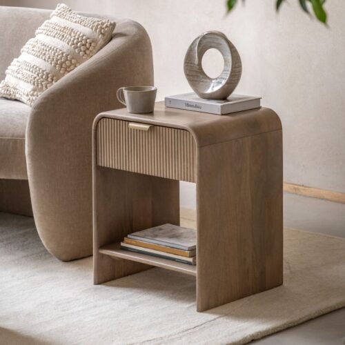 Colo Mango Wood Bedside Drawer/Table - Image 5