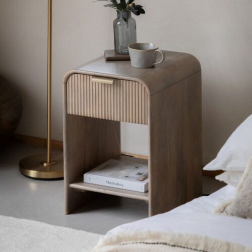 Colo Mango Wood Bedside Drawer/Table - Image 2