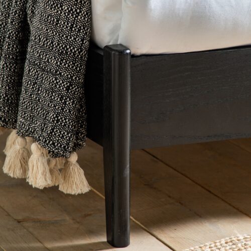 Black Oak and Rattan Bedstead - Image 6