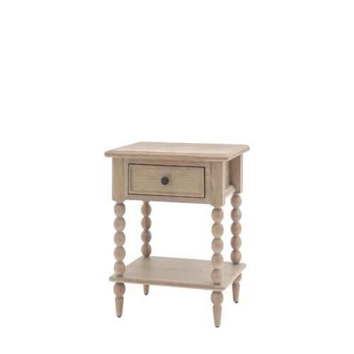 Arti Lime-wash Finish Oak Bedside Table - Image 9