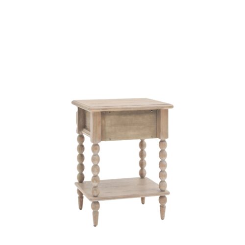 Arti Lime-wash Finish Oak Bedside Table - Image 3