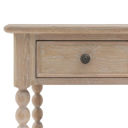 Arti Lime-wash Finish Oak Bedside Table - Image 8