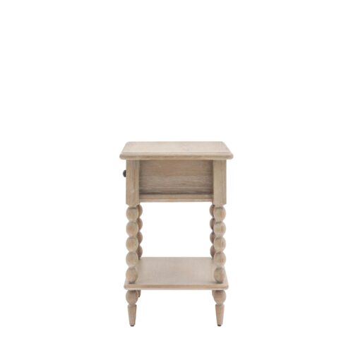 Arti Lime-wash Finish Oak Bedside Table - Image 6