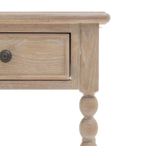 Arti Lime-wash Finish Oak Bedside Table - Image 7