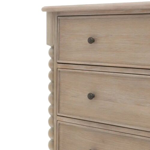 Arti Lime-wash Oak 3 Drawer Chest - Image 3