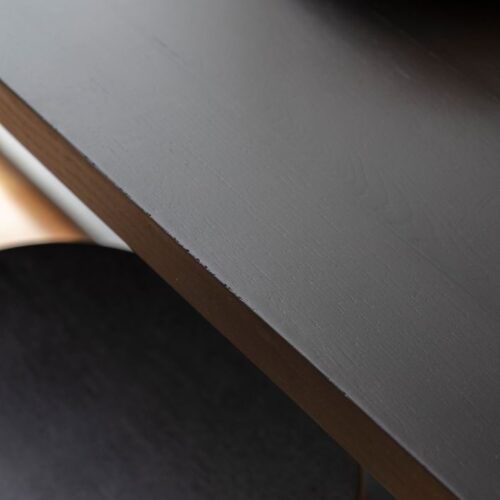 Ford Oak 6-8 Seater Black Dining Table - Image 3