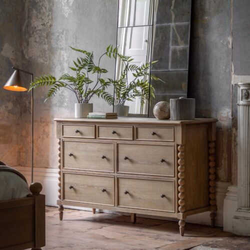 Arti Lime-wash Oak 7 Drawer Chest - Image 2