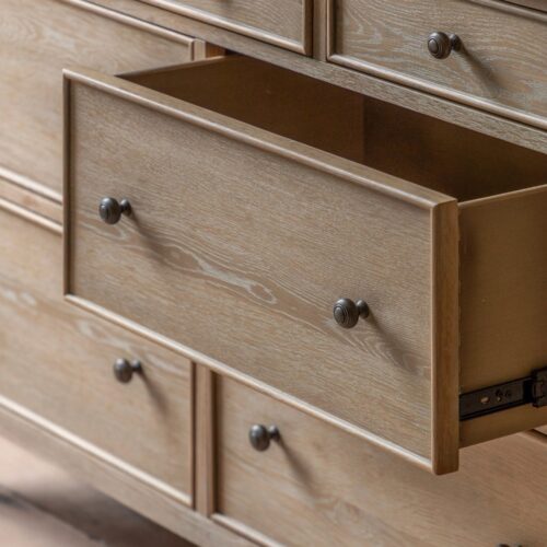Arti Lime-wash Oak 7 Drawer Chest - Image 9
