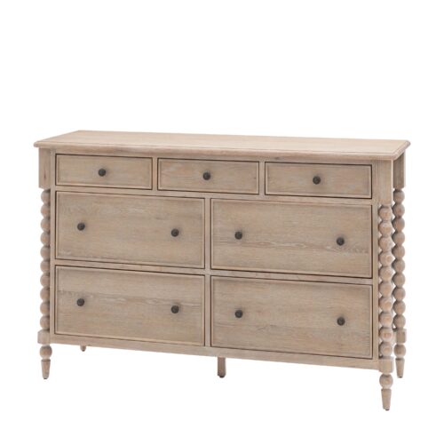 Arti Lime-wash Oak 7 Drawer Chest - Image 3