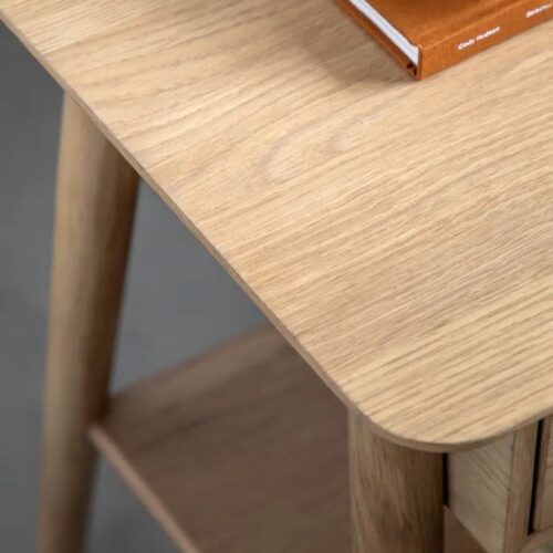 Stylish Oak Bedside Table - Image 5