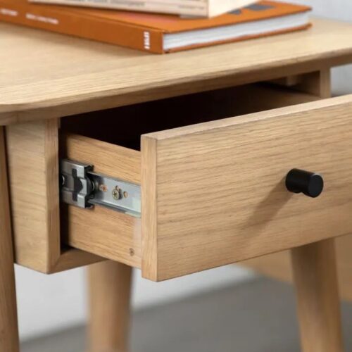 Stylish Oak Bedside Table - Image 4