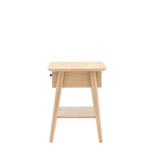 Stylish Oak Bedside Table - Image 6
