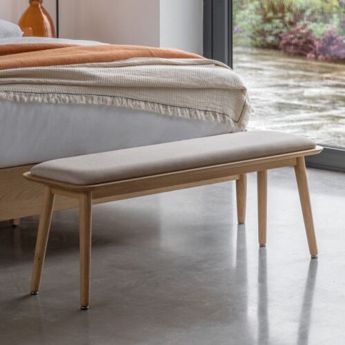 Stylish Oak Bench - Image 3