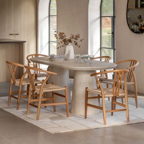 Modern Concrete Oval Dining Table ~ Indoor Or Outdoor Use - Image 7