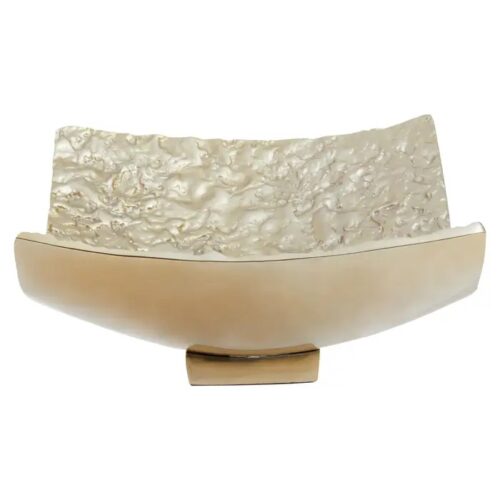 Textured Metal Dish In Gold Or Silver - Image 5